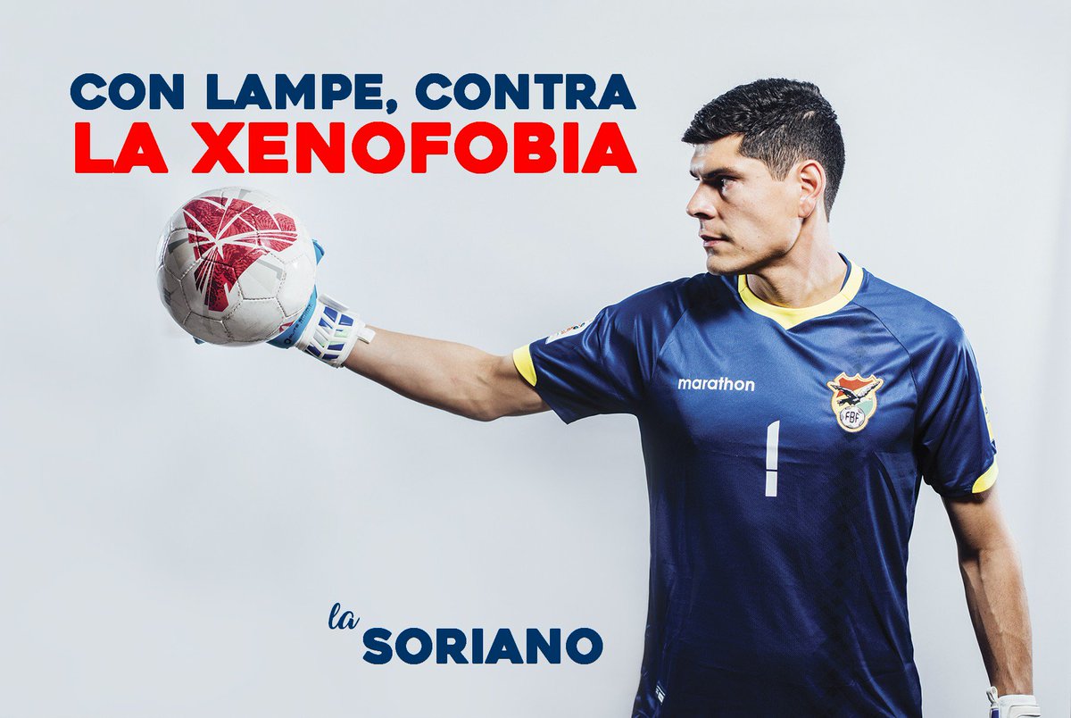 lasorianocasla's tweet photo. CON LAMPE, CONTRA LA XENOFOBIA
Desde La Soriano, como hinchas y socios de San Lorenzo, repudiamos la xenofobia desatada en redes sociales contra el nuevo arquero de Boca, Carlos Lampe. Con el Xeneize somos rivales, no enemigos. Con el pueblo boliviano, hermanos latinoamericanos https://t.co/PEnU3dWoAs