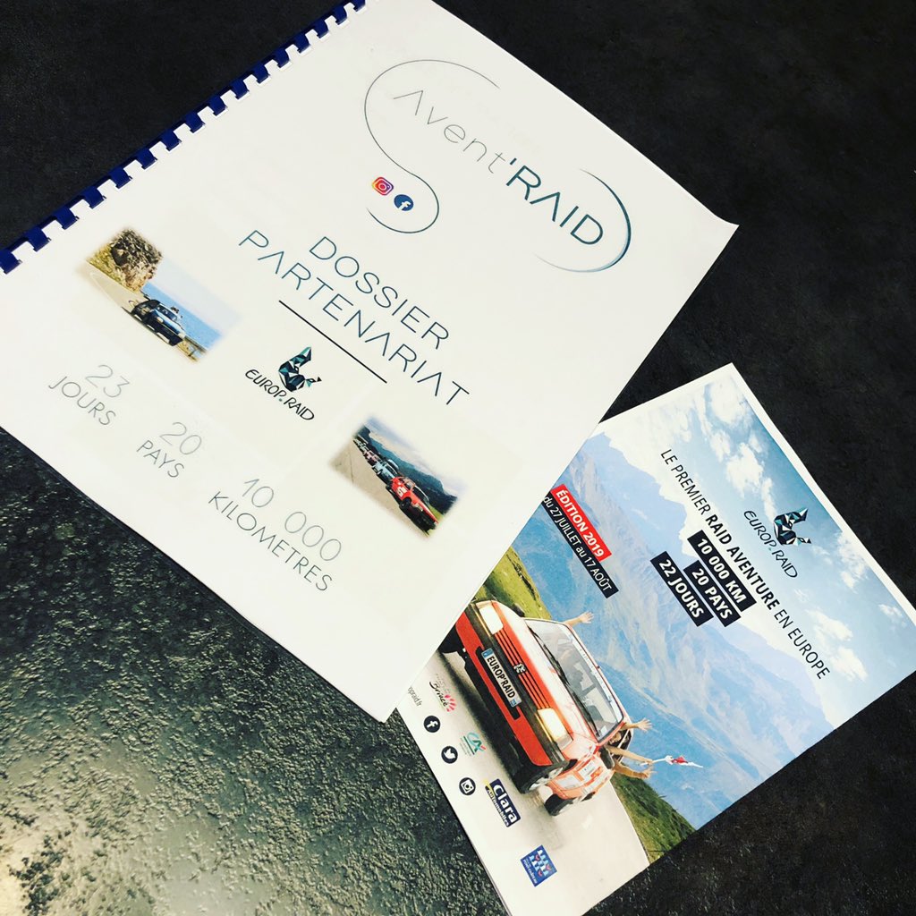 AventRaid's tweet image. Énorme nouvelle !! ⭐️⭐️⭐️
Notre dossier de partenariat est enfin prêt à être distribué au sein des entreprises 👌🏼

#partenariat #peugeot205 #cagnotteleetchi #association #don #europraid2019 #demarchage