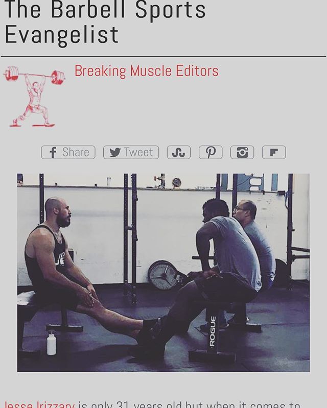JesseIrizarry's tweet photo. BIG, big thanks to @breakingmuscle for doing this little feature on me https://t.co/A3y289vXFG #jdibarbell #jdistrength #breakingmuscle #BM #online #writer #barbellsport #powerlifting #weightlifting #olympiclifting #oly #crossfit #strengthcoach #strengt… https://t.co/bbjt3QR8xx https://t.co/bqZ3G9zNpw