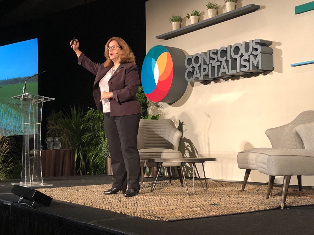 ConsciousCap's tweet photo. Theresa Carrington, Founder &amp; CEO of Ten By Three blew us away this morning. Do what’s Crazy, Crazy, Crazy until it‘s Obvious to everyone else. She built an organization to create “a clear &amp; dignified path to sustainably exit poverty” #consciousceosummit18 #ConsciousCapitalist https://t.co/2mSWTfo5D2
