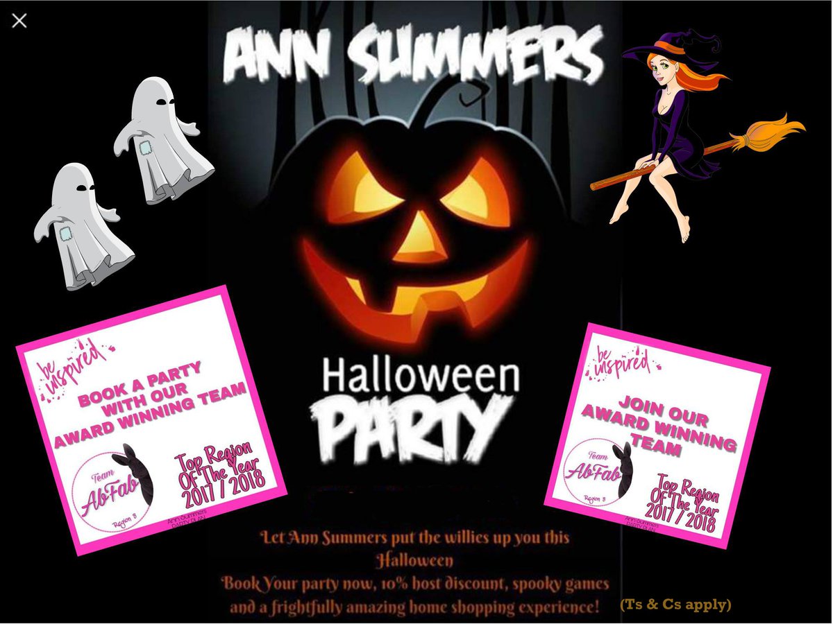 AnnSummersMon's tweet photo. I've got limited dates available for #Halloween parties.  Ladies, inbox me, to book your Ann Summers party.
#TeamAbFab #AnnSummersAmbassador #BraFitTrained #LadiesNight https://t.co/AsxX96w0BN