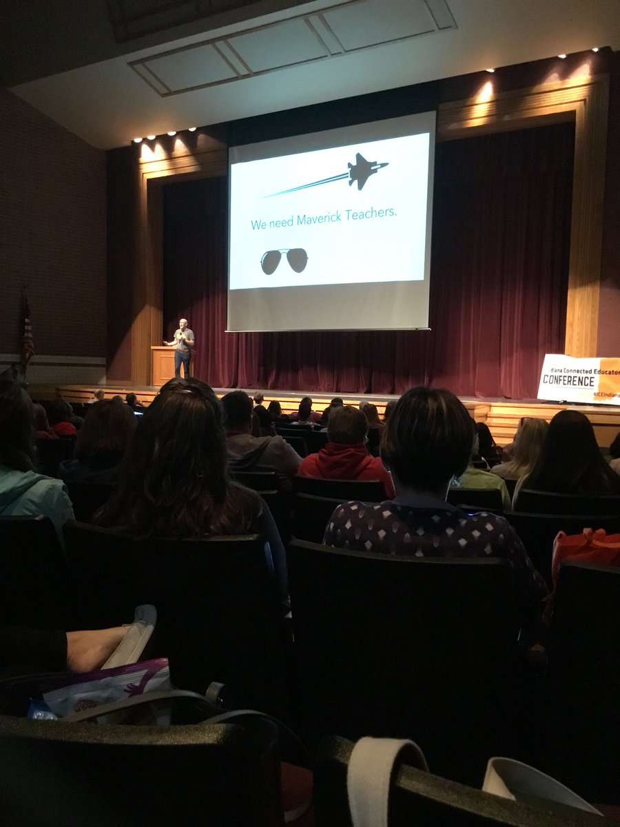 KatieMort81's tweet photo. Sometimes you go to a conference, @iceindiana and you get to hear a keynote from an author whose book you just finished... And he’s just as awesome in person as he was in his book...#pikedlc #ICEIndiana https://t.co/pdJuFiFvmQ
