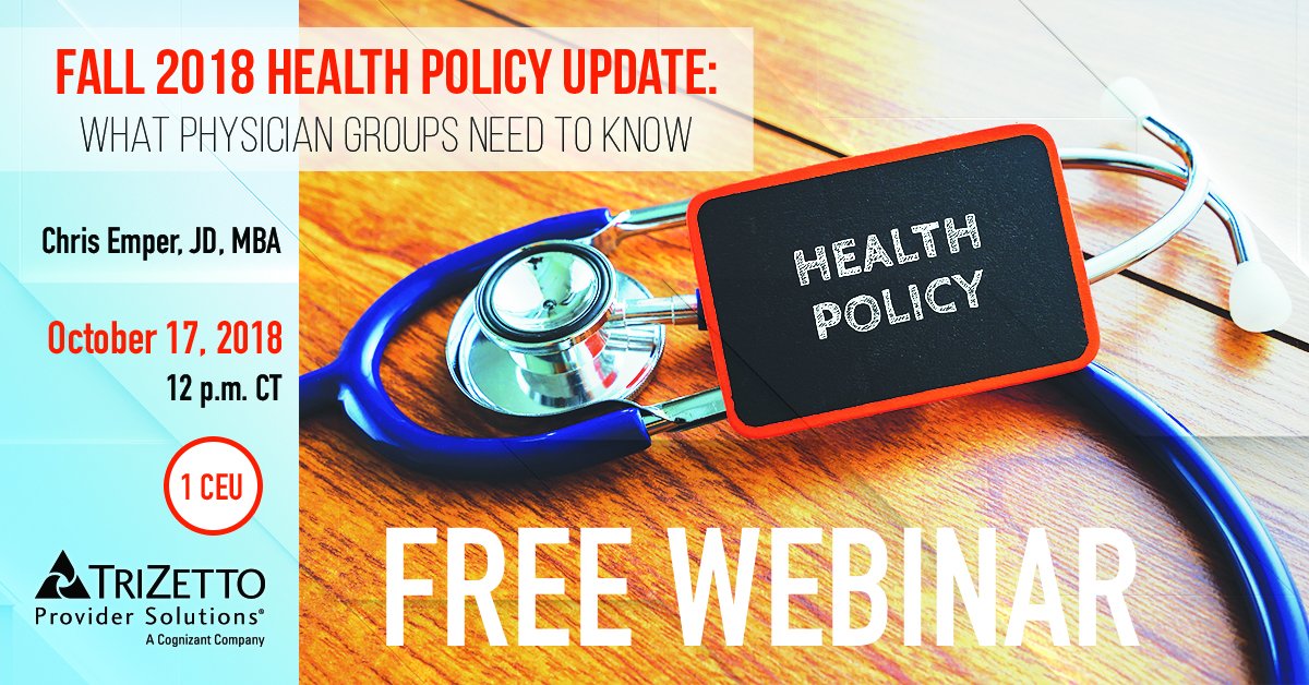 TZProvider's tweet photo. During our next webinar, speaker @ChrisEmper will discuss the current state of the #healthcare industry and provide a preview of the policy changes providers can expect to see in 2019. Reserve your spot: https://t.co/z4M2mp7nIi https://t.co/snLpuGQjaR