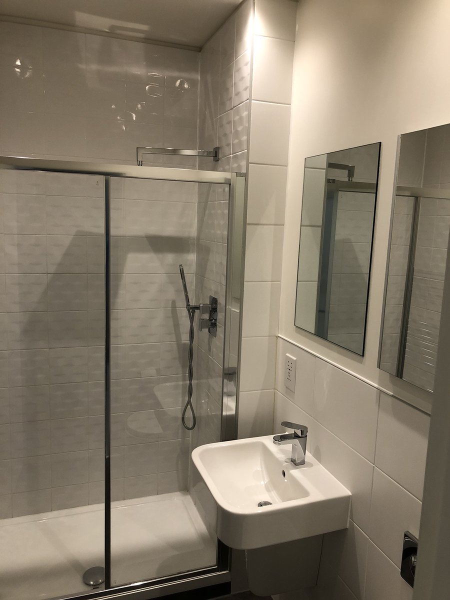 A completed builders clean on this bathroom for a construction client of ours