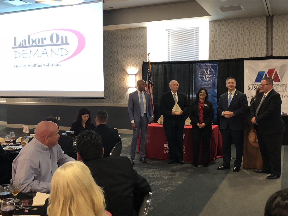 SBA_SanAntonio's tweet photo. Congratulations to @LOD247, an SBA 8(a) small business, for being named the ##SAMEDWeek Minority Staffing Services Firm! 🎉 https://t.co/IKYvc0KDuJ