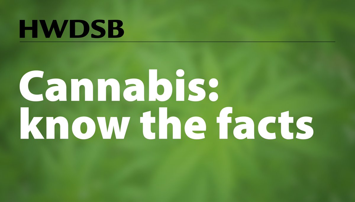Cannabis legalization arrives Oct. 17, so let's know the fine print. Did you know that bringing, using or being under the influence of cannabis at school is against school rules and may result in suspension? It’s also against the law. Know the laws. ontario.ca/cannabis