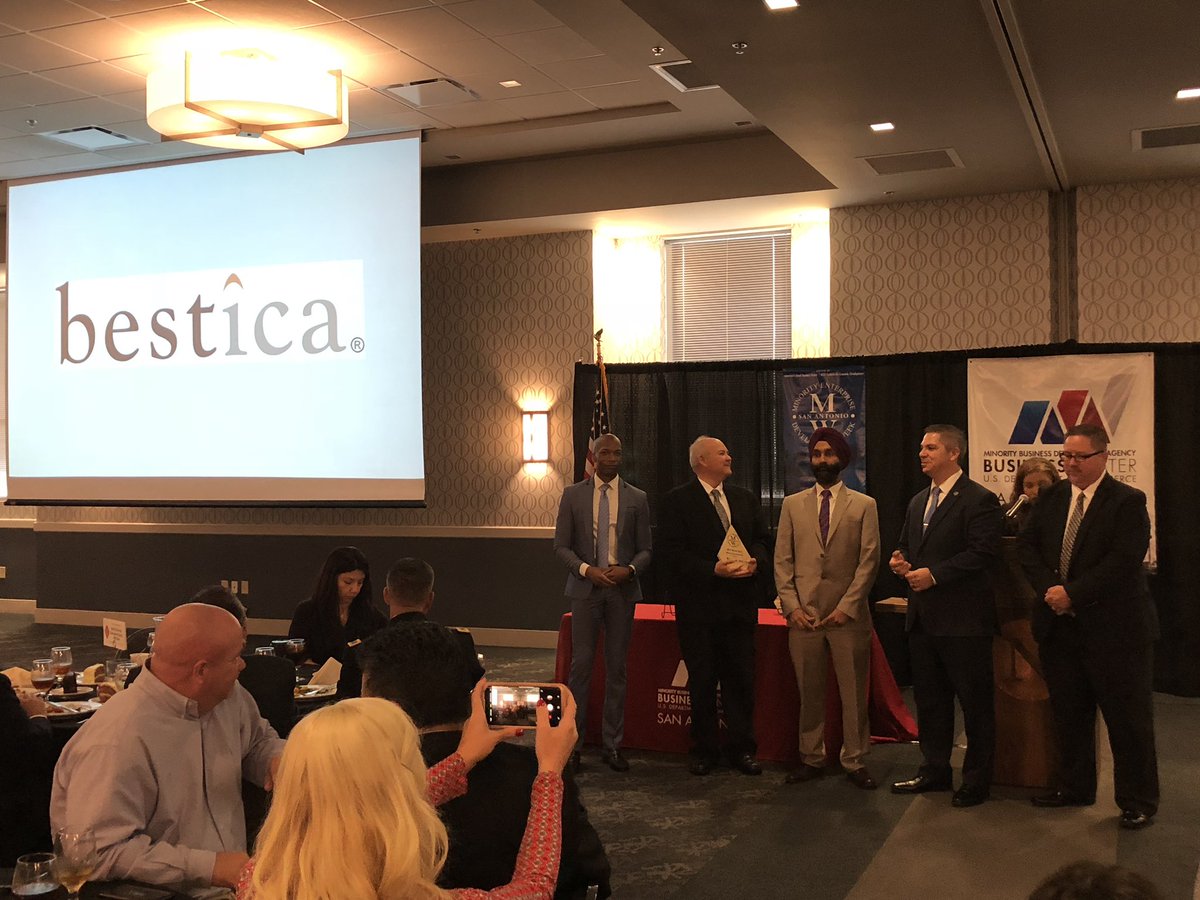 SBA_SanAntonio's tweet photo. Congratulations to @BesticaUX, an SBA 8(a) small business, for being named the ##SAMEDWeek Minority Staffing Services Firm! 🎉 https://t.co/tyDIYmzFdb