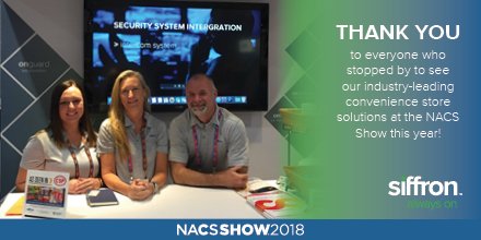 FFRMerch's tweet image. Thanks from siffron! @NACS Show #NACSShow - For more merchandising solutions, visit siffron.com.