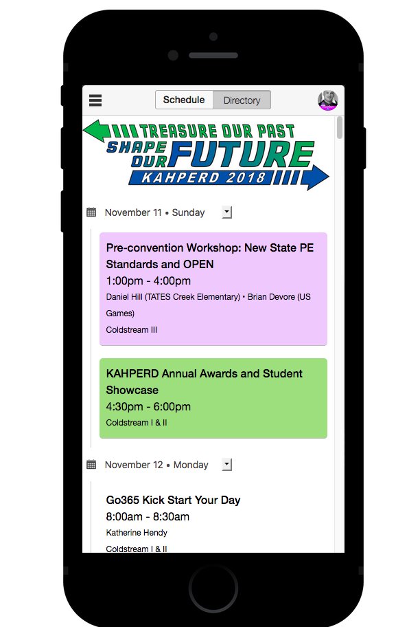 KY_SHAPE's tweet photo. Check it out and read more about each and every session for #KYAHPERD18! The full conference schedule and app is available now! Visit https://t.co/V51vmPTsQs from your mobile phone, then add to your home screen for quick and easy access! https://t.co/6XIU5zD9Xm