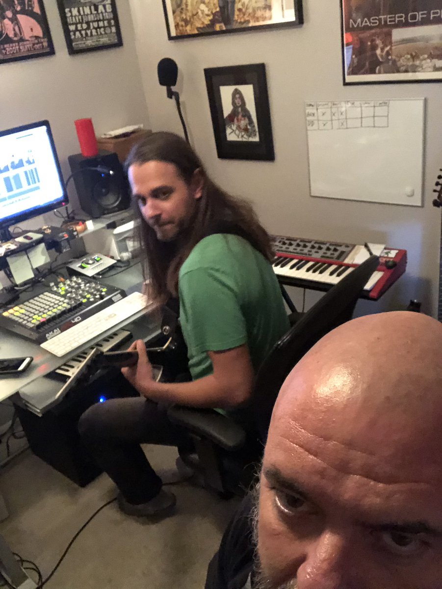 AutumnsEnd's tweet photo. Tanner and Cannella throwing down some new song ideas for the new album #arizonametal #deathmetal @combatrecs https://t.co/KNRGrpfeUO