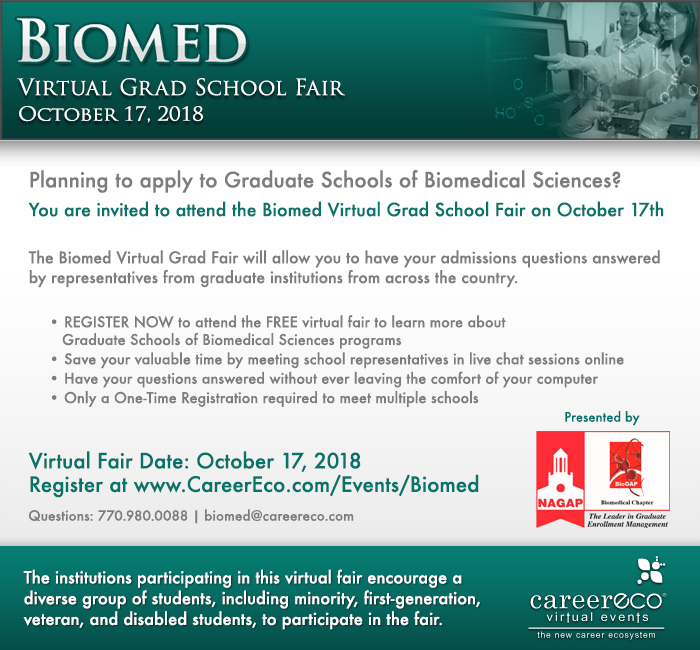 DMUAdmissions's tweet photo. Interested in learning more about our Master of Science in Biomedical Sciences program? Join us for an @CareerEco virtual fair on 10/17! https://t.co/RmnxKf59n3 https://t.co/1UYe4AK1If