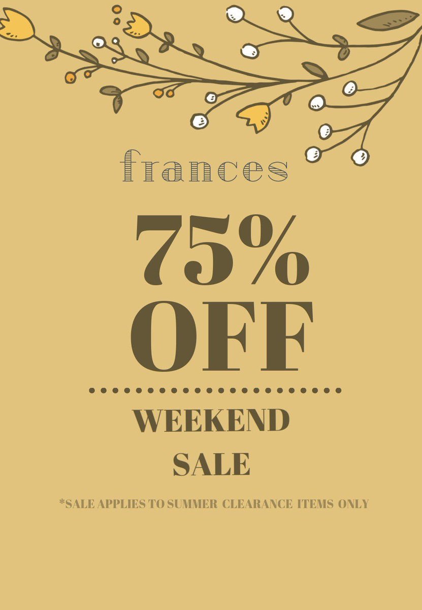 75% OFF SALE! Starting TODAY at 10AM! T-shirts, jewelry, &amp; more! Treat yourself to something special before it's gone!