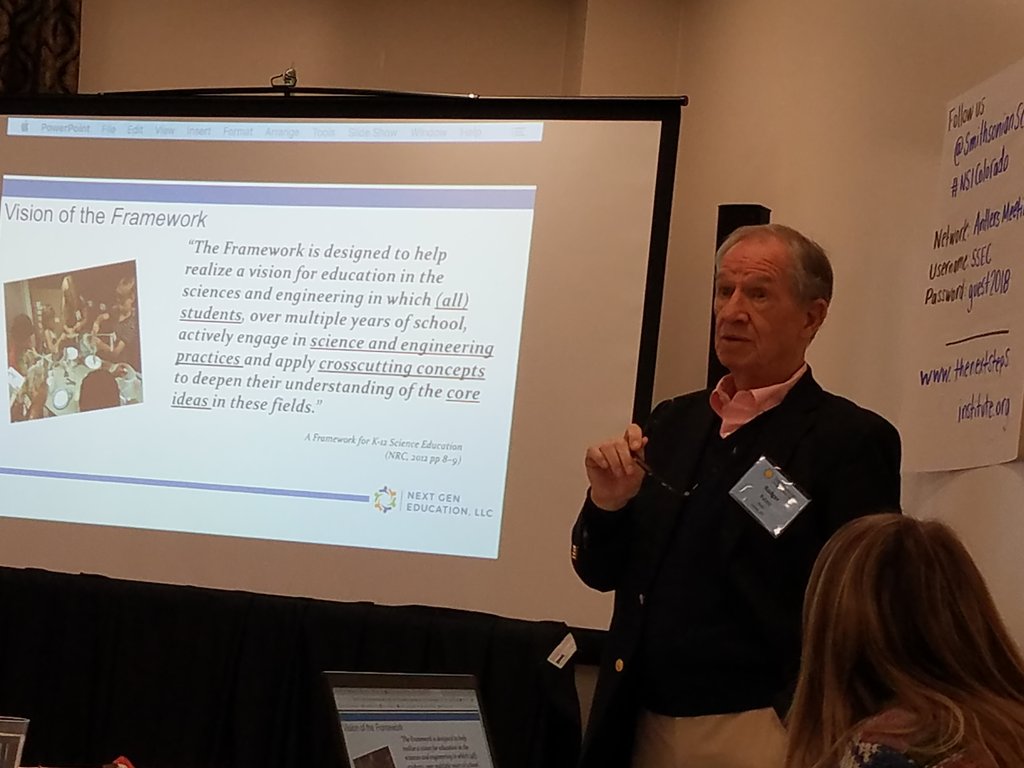 jblakemccrary's tweet photo. Why yes, that is Rodger Bybee leading a session at #NSIColorado! @SmithsonianScie #scienceframework #scienceforall @amstiweb @sledwell https://t.co/QHc8z1UGfU