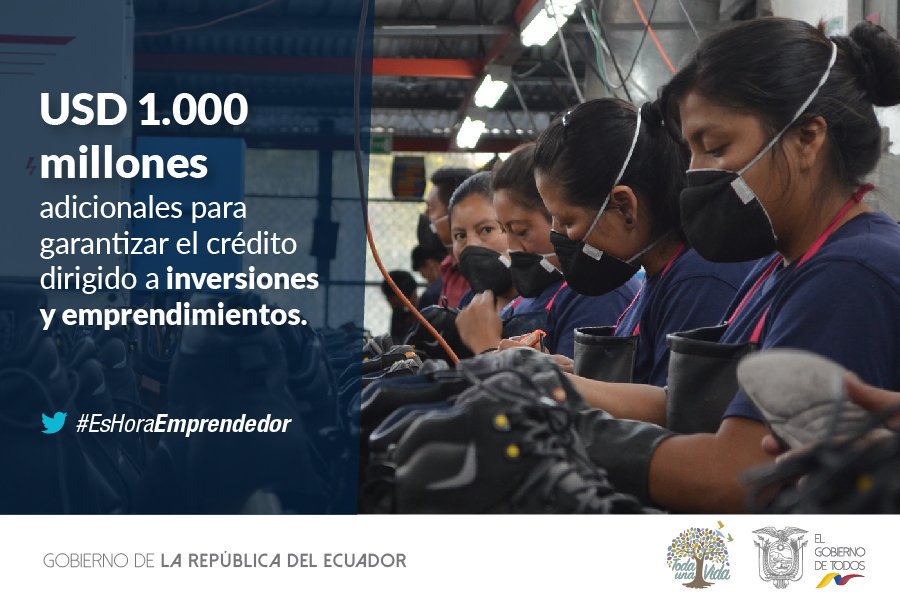 Instituciones de la banca pública ecuatoriana, <a href="/CFN_ECUADOR/">Corporación Financiera Nacional B.P.</a> , <a href="/BanEcuadorBP/">BanEcuador</a>, <a href="/BDEcuadorBP/">Banco de Desarrollo del Ecuador B.P.</a>, <a href="/BiessEcuador/">Biess</a>, <a href="/BancoPacificoEC/">Banco del Pacífico</a> y <a href="/CONAFIPS/">CONAFIPS 🇪🇨</a> unen sus esfuerzos para mejorar el desarrollo productivo. #EsHoraEmprendedor