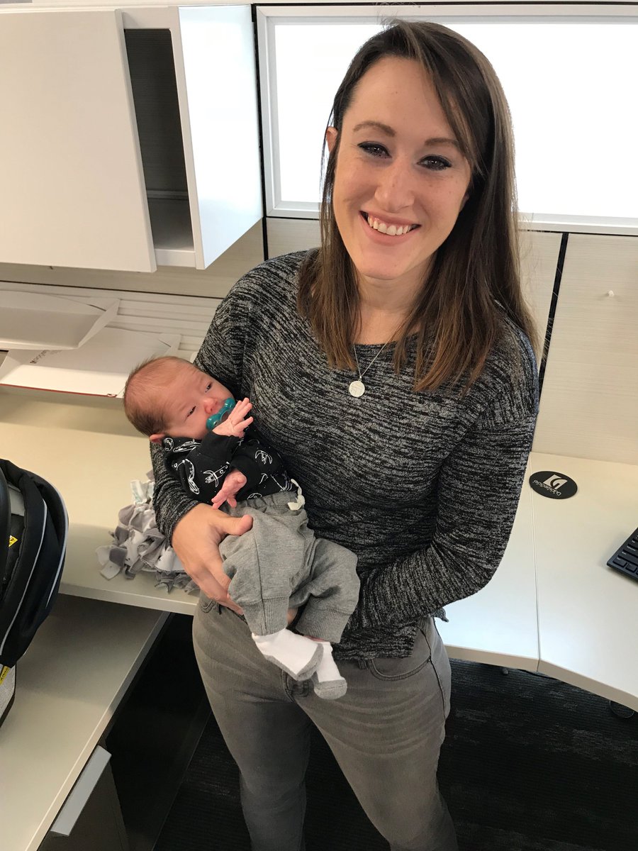 GoosmannLawFirm's tweet image. We had a very special visitor in our Sioux City office today! Newest "gosling" baby Corbin Rininger was passed around the office and became the cutest part of our day! Congratulations to Financial Coordinator @CaitlinAtGLF and her husband Cody. #BabyGoose 👶❤️