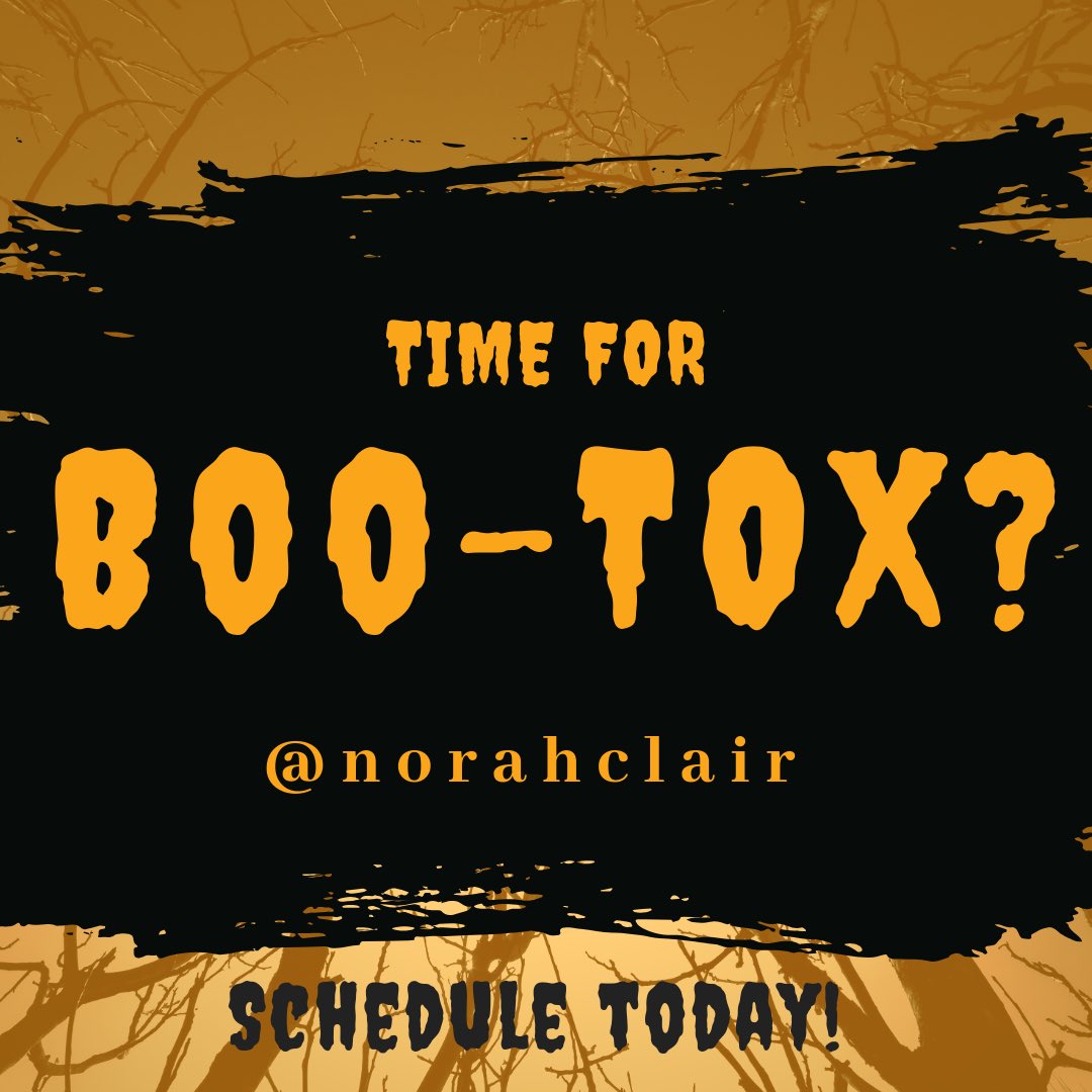norahclair's tweet image. Get your BOO-TOX appointment today!! #norahclair @weplasticsurg #bootox #botox #smoothskin #scareyourwrinklesaway
