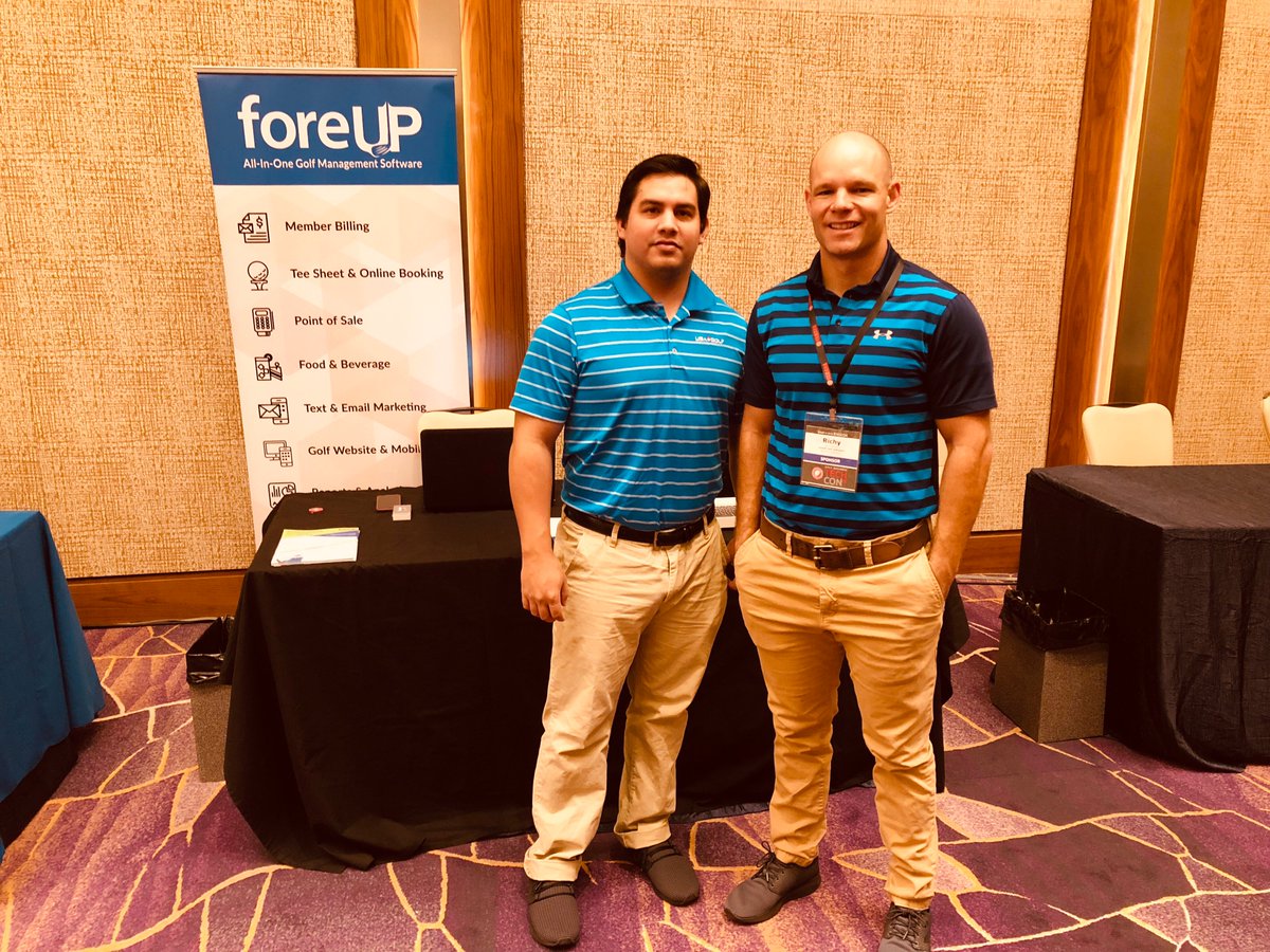 foreUP's tweet image. Come see us at the @TheNGCOA&apos;s Golf Business #TechCon18 ⛳
See you in the Mariposa Ballroom 1 &amp;amp; 2! 💪

📸: Francisco Gustin &amp;amp; Richy Damraur 

#teamforeUP #businesstechnology #NGCOA