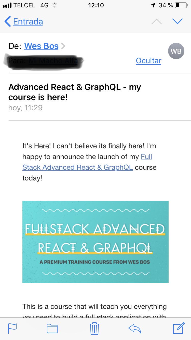 Twitter-এ Wes Bos: "My course on Fullstack Advanced React and GraphQL is out! Together we will build an with React.js and GraphQL. Check out https://t.co/f6WtqXuzhO for details - grab