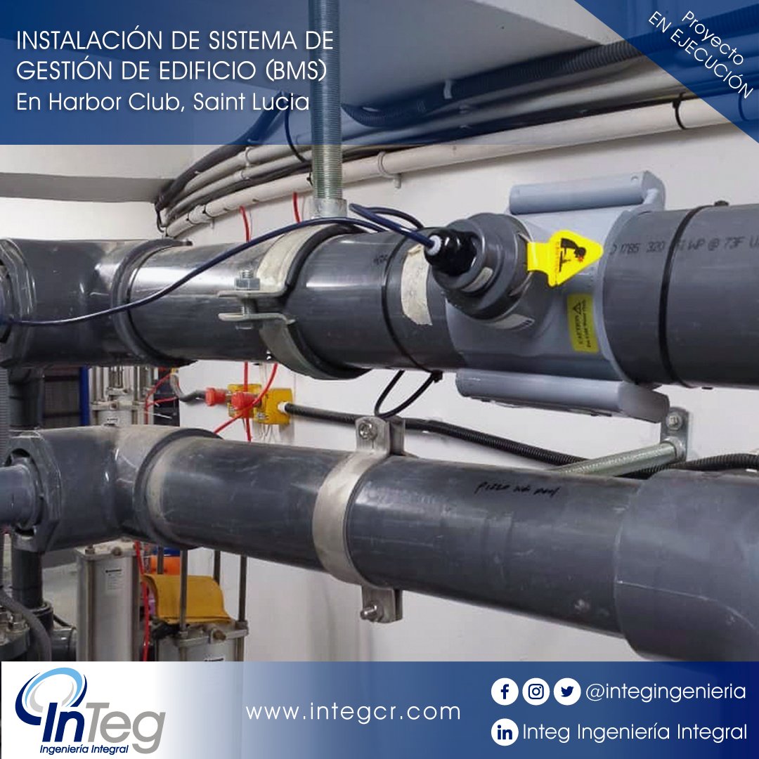 Nuestro equipo Integ Costa Rica 🇨🇷 se encuentra instalando un Sistema de Control para bombas de recirculación y control de temperatura de agua de piscinas, además del control y monitoreo de efectos de agua y monitoreo de químicos, entre otras cosas, en el Harbor Club de St. Lucia