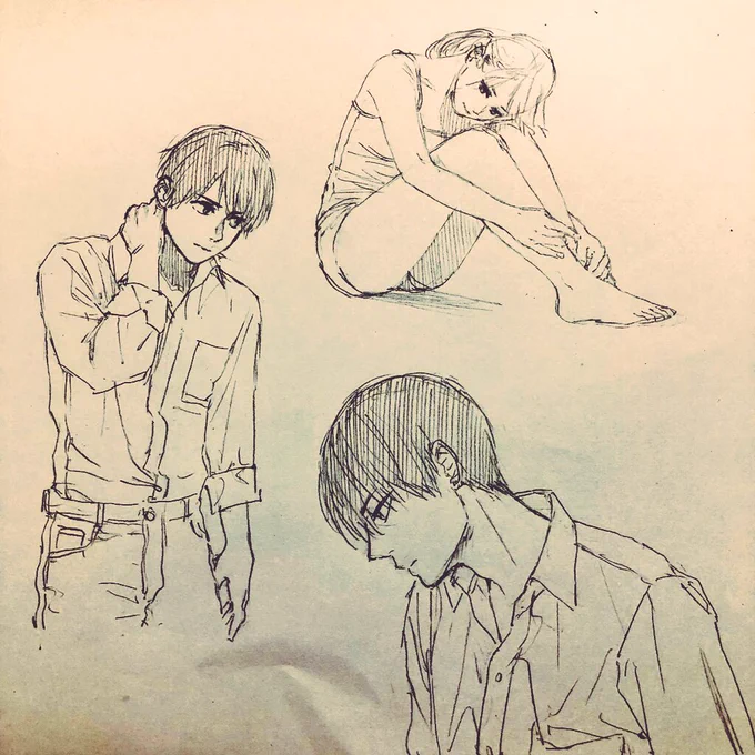 みんなどこか痛めてる系の絵になってしまった 