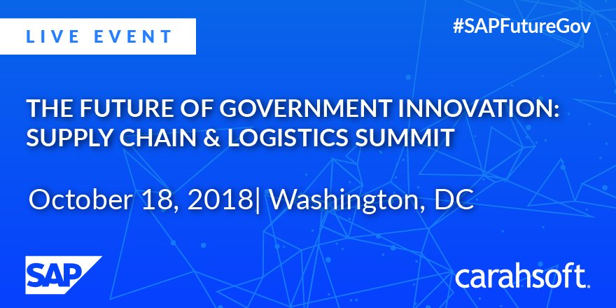 Carahsoft's tweet photo. Get advice for protecting against supply chain vulnerabilities from top defense, civilian & industry leaders at @SAPPublicSector's #SAPFutureGov on 10/18: https://t.co/ggGvM4yxVe https://t.co/k4TZqMxZ5K