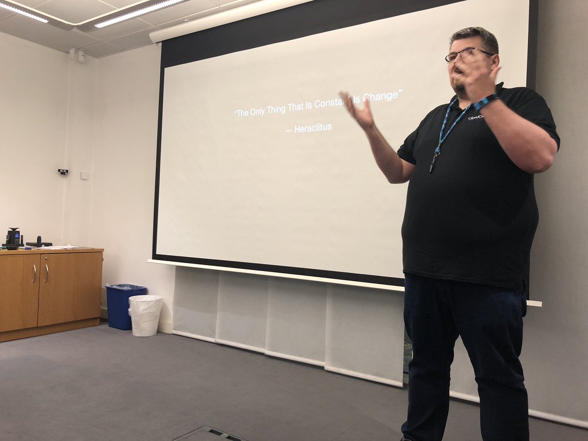 leicesterjs's tweet image. &quot;The only thing constant is change&quot; - #LeicesterJS is getting philosophical!