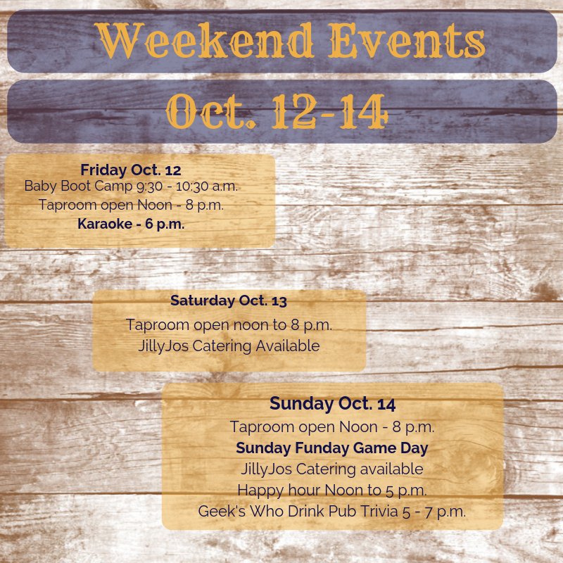 Neighbors, we have some fun planned for the weekend! Join us for brews, chews and dancin' shoes! Karaoke is back on for Friday evening, JillyJo's will be serving up all weekend and Sunday is Game Day! Football and trivia fans alike can swing on in to get their fill of fun!