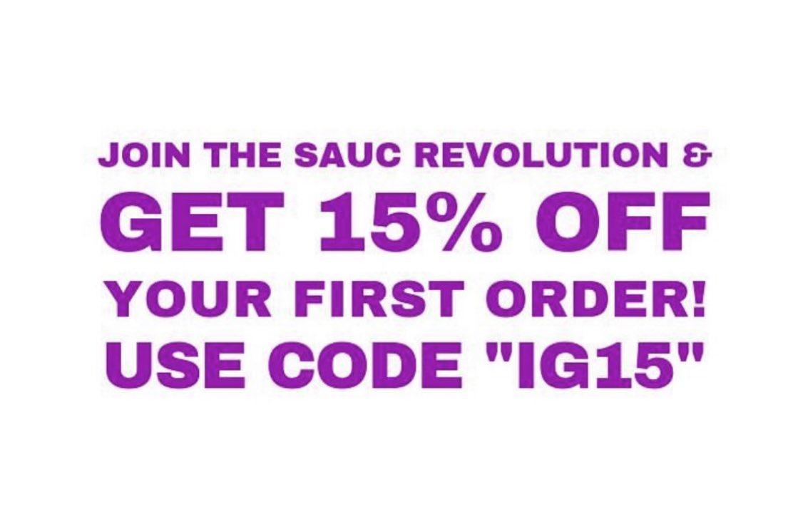 sauc_co's tweet photo. Don’t forget to use “IG15” for 15% off  your order!! https://t.co/RpesEFvs5P