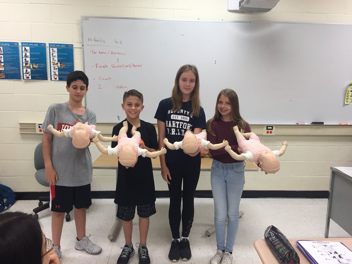 AmyMcclafferty's tweet photo. My students did a great job performing first aid on these choking infants. https://t.co/OX1YNviGJy