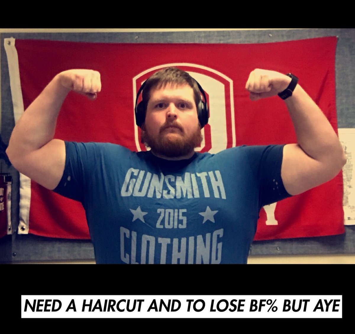 w_lorton's tweet photo. Been awhile, current state of affairs. #wearegunsmith #teamgunsmith #needahaircut #dadbod https://t.co/w5AhBK4Dtq