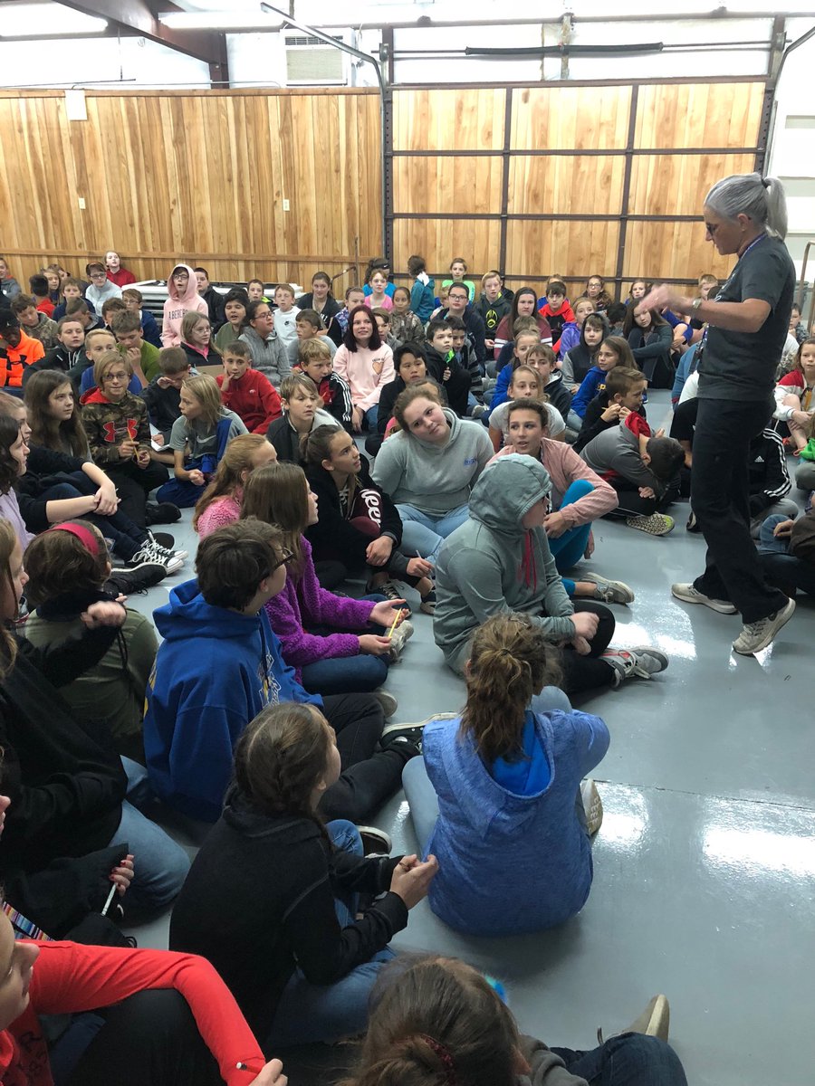 Mrs. Mohler practicing Pinkston kiddos while waiting for CSI Day to begin. Great day!