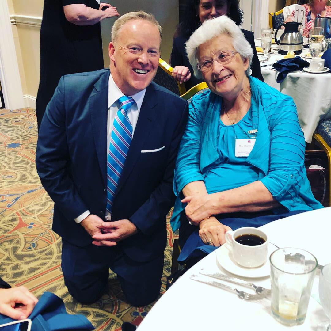 seanspicer's tweet photo. So much fun to be back at The Capitol Club today to talk #TheBriefing with the women of the Republican Women Federal Forum. #rwff #capitolclub #dc https://t.co/DBzzADloDY