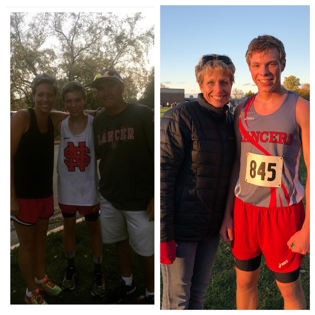 First XC meet in HS was here & now he finishes his XC running at the same place! #proud #cantbelieveitsover  👟
