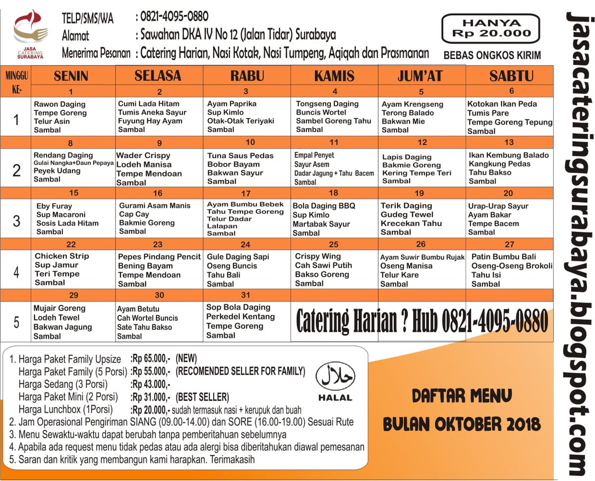 Menu Catering Harian Harga 10000 Terbaru