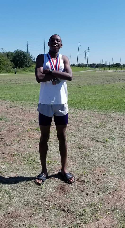 LSharicka's tweet photo. No matter how much I say I love you, I will always love you more than that. Great run today and congratulations on the #teamtitle. #threeyearsinthemaking #youstayedthecourse #panthers #crosscountry 🥇🥇🥇 https://t.co/DkdnD3vXPE