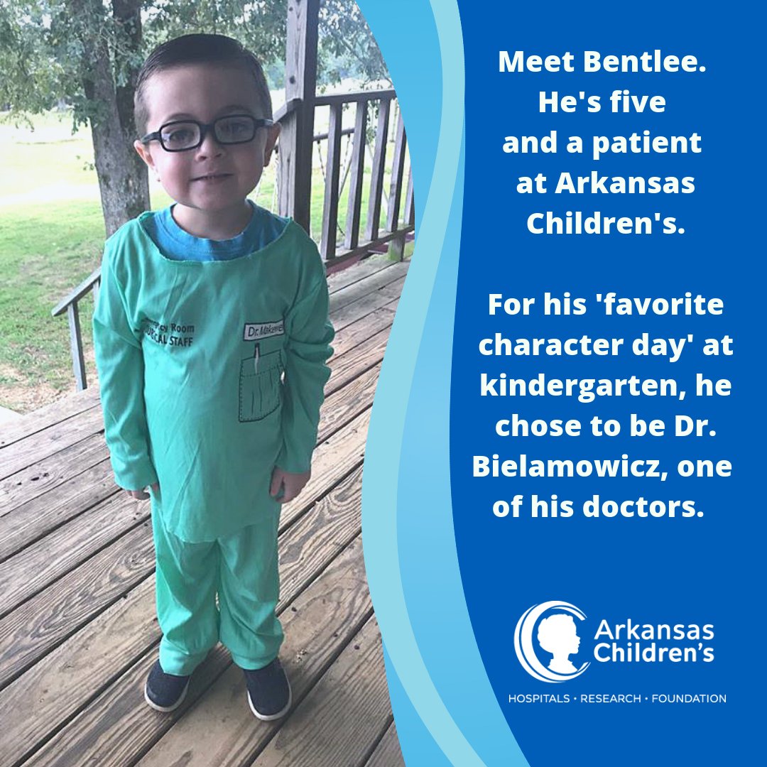 He didn't choose Spiderman or the Hulk. Five-year-old Bentlee wanted to be one of his doctors for a special day at school. We love this! Kids are #1 at <a href="/archildrens/">Arkansas Children's</a>. We are #Championsforchildren 

#Arkansaschildrenshospital #bettertoday #healthiertomorrow #compassion #excellence