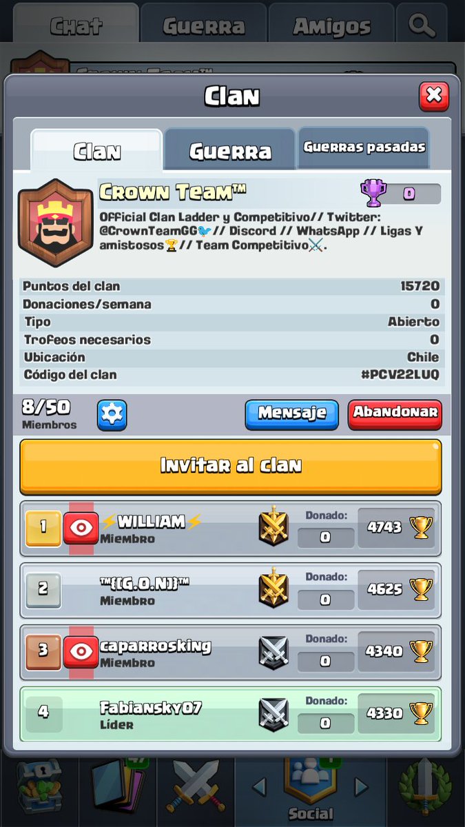 #ClashRoyale | ¡Crown Gaming abre ladder!

Hoy dia después de un Buen tiempo, hemos decidido abrir Ladder para Ser más Amplios en esta Comunidad!, Todos Invitados.
#WeAreCrown
@DarkfightGT_ <a href="/PatrocinadorOP/">PatrocinadorOP</a> <a href="/ExxodoAgencyTM/">Exxodo Agency</a> @GAMES_RT7 <a href="/AyudaJugador/">Ayuda Jugador</a> @eSports_Sponsor