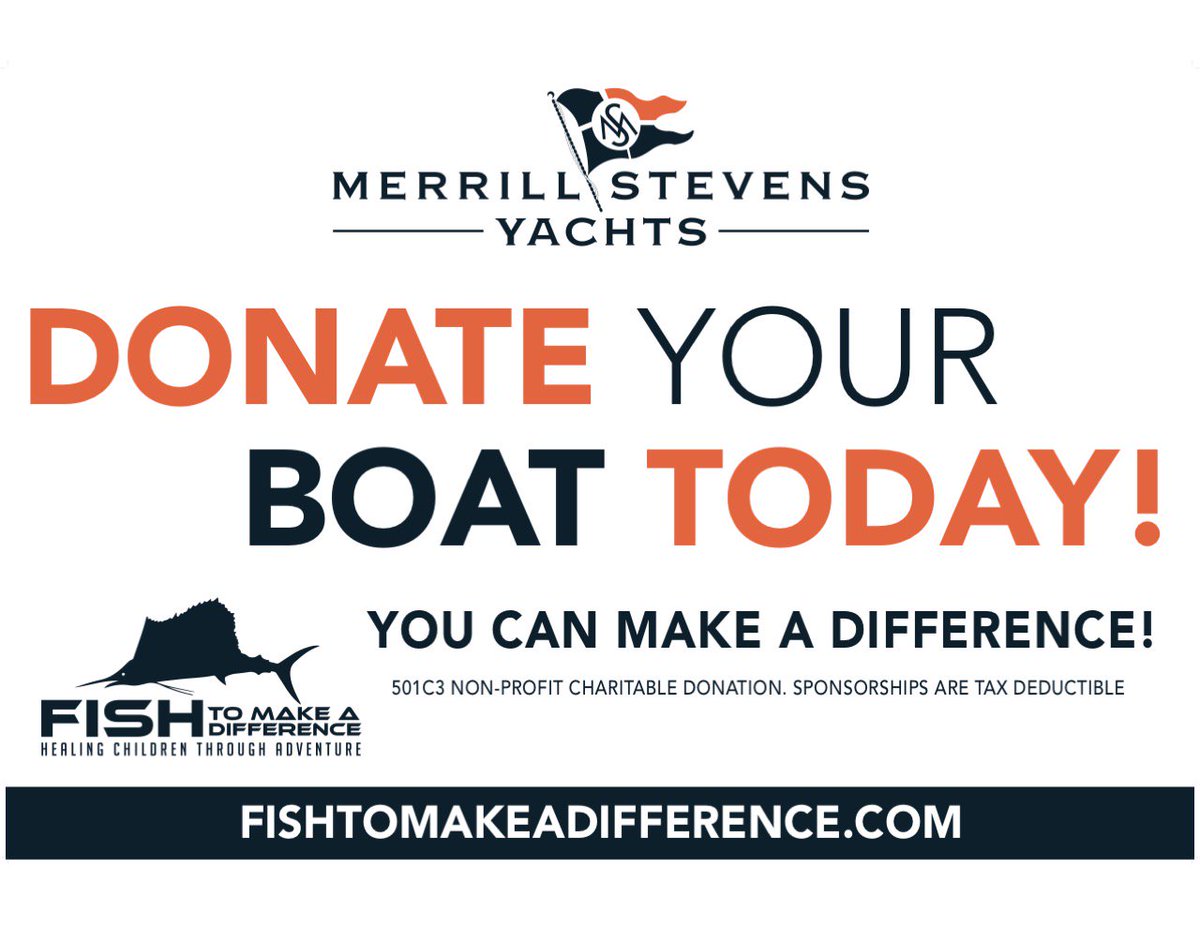 MSYachtsMiami's tweet photo. Have you thought about donating your boat to a charity? With @MSYachtsMiami the process is easy for you! #TeamMSY collaborates with Fish To Make A Difference to ensure that your tax-deductible asset can be sold for a great cause.
#FTMAD #MSYachts2018 #DonateYourBoat #charity https://t.co/MStVhZpPm3