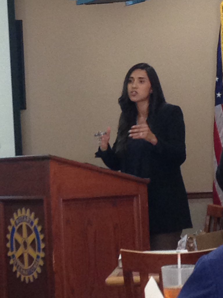 AnnetteDemont's tweet photo. Sabrina Cervantes speaking at the Jurupa Valley Chamber of Commerce. @RCOE https://t.co/O0K3J8cz9o