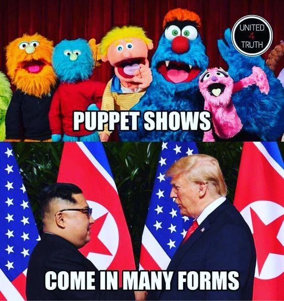 truthcentral1's tweet photo. "Puppet shows come in many forms." #meme
#DonaldTrump #KimJongUn #America #NorthKorea #Zionists #illuminati #theilluminati #controlledopposition #911truth #flatearth #falseflag #falseflags #nwo #NewWorldOrder #trumpmemes #PresidentTrump #DonaldJTrump #secretsocieties https://t.co/vZRkpQfI3j