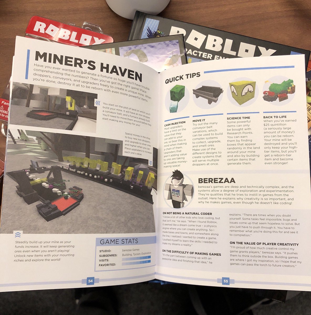 Miner S Haven News On Twitter Miner S Haven Featured In The New Roblox Adventure Games Book - important news about roblox