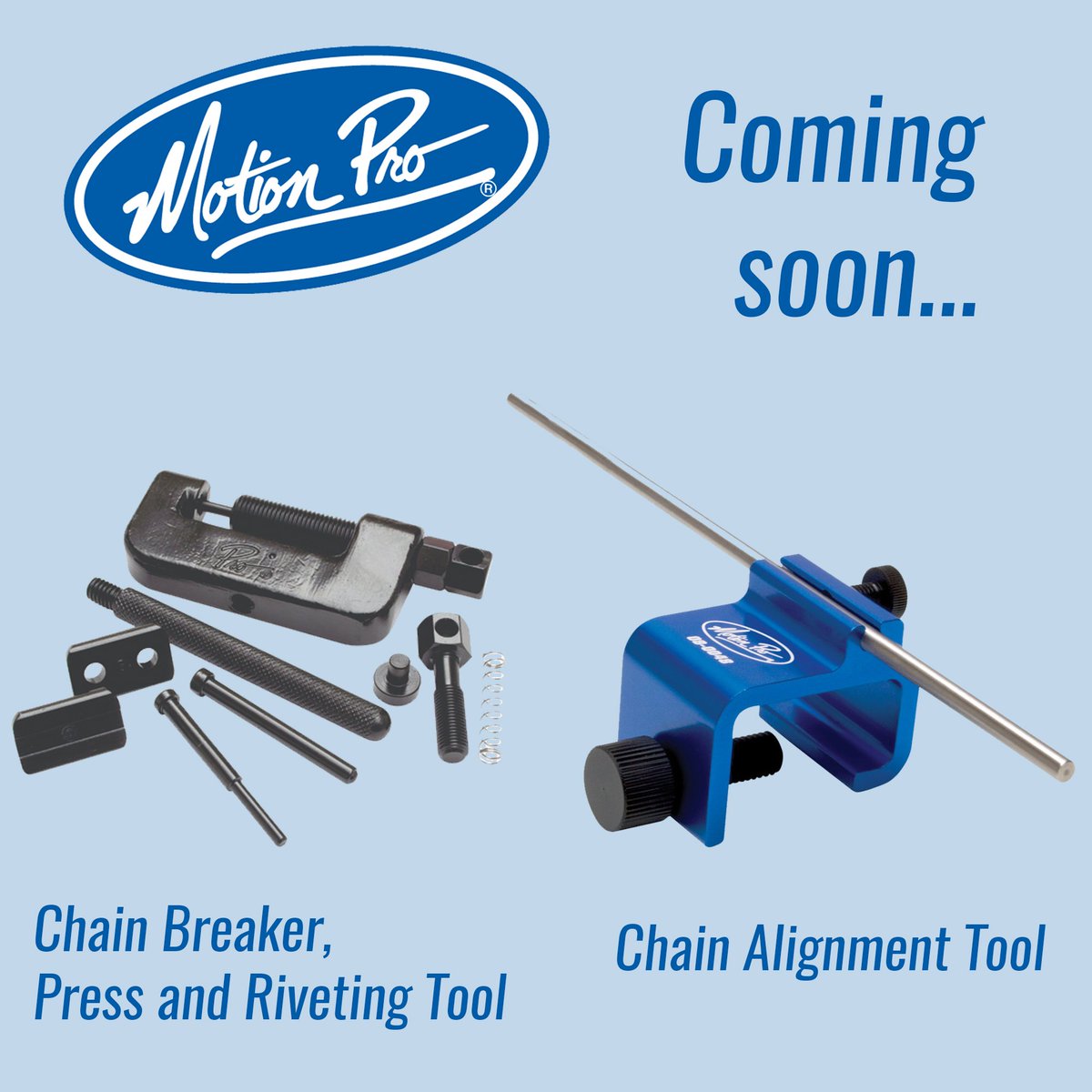 Chain_Sprocket_'s tweet image. We are happy to announce that we have some new Motion Pro products coming to the website very soon - This includes the Chain Breaker, Press and Riveting Tool, as well as the Chain Alignment Tool ⛓✅ *Website LINK IN BIO*
・
・
・
#motionpro #chainbreaker #motorbikelife #bikers