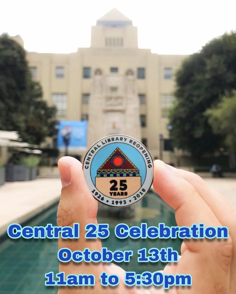 LAFDcentral's tweet image. Come celebrate the 25th anniversary of the reopening of the LA Central Library on Saturday, October 13th from 11am- 5pm. 
#Lacentrallibrary #LAFD #LAFDTALK #LAFDcentral #Batallion1 #Firestation3 #financialdistrict #history #lafdhistoricalsociety #Central25 #structurefire #fire