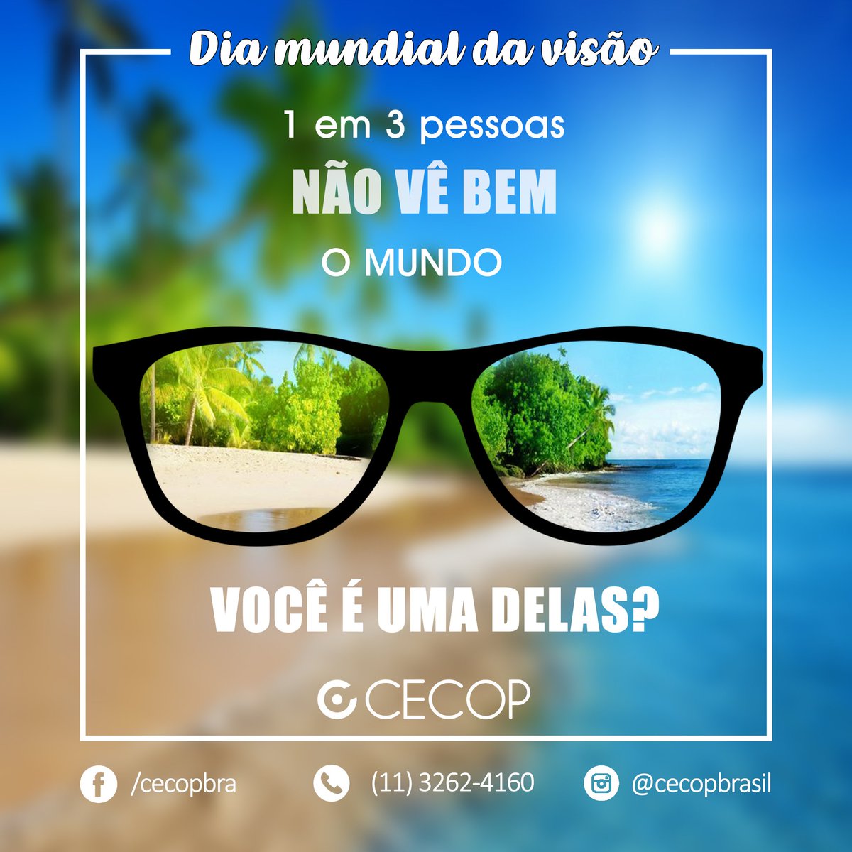 Cecop_Brasil's tweet photo. Dia 11 de Outubro é comemorado o dia mundial da visão!

Entre em contato com um de nossos atendentes para saber mais sobre os descontos nos maiores fornecedores do mundo.

https://t.co/U9vhzvXhFT

Tel: (11) 3262-4160

#otica #óptica #ótica #optica #saudevisual #11deoutubro https://t.co/UX4Xkz7Uxa