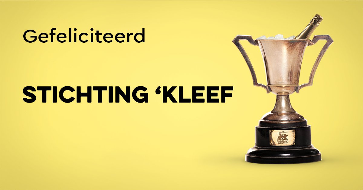 En de winnaar van de Business Award in de categorie "Maatschappelijke organisaties" is Stichting 'kLEEF!. Gefeliciteerd!