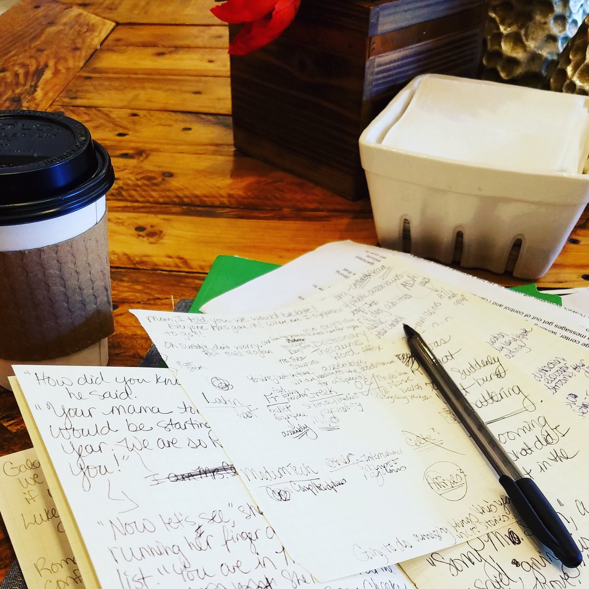 Sometimes a #minddump of #writing ideas can get a bit messy! Thanks for the #coffee <a href="/ThanksaLatteNC/">Thanks a Latte</a> #wordpower