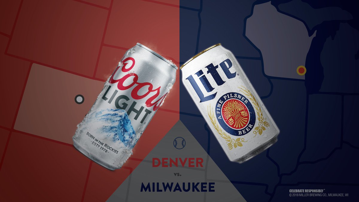 MillerLite's tweet photo. Come get your celebratory Miller Lite, Milwaukee.  @CoorsLight is holding true to the #BeerSeries bet by picking up the first round of Miller Lite at select bars in MKE this Friday from 3-5pm (or while the beer lasts). Limit 1/person. Must be 21+. Info: https://t.co/2IDuFAk94Z https://t.co/W6HcRGrQTl
