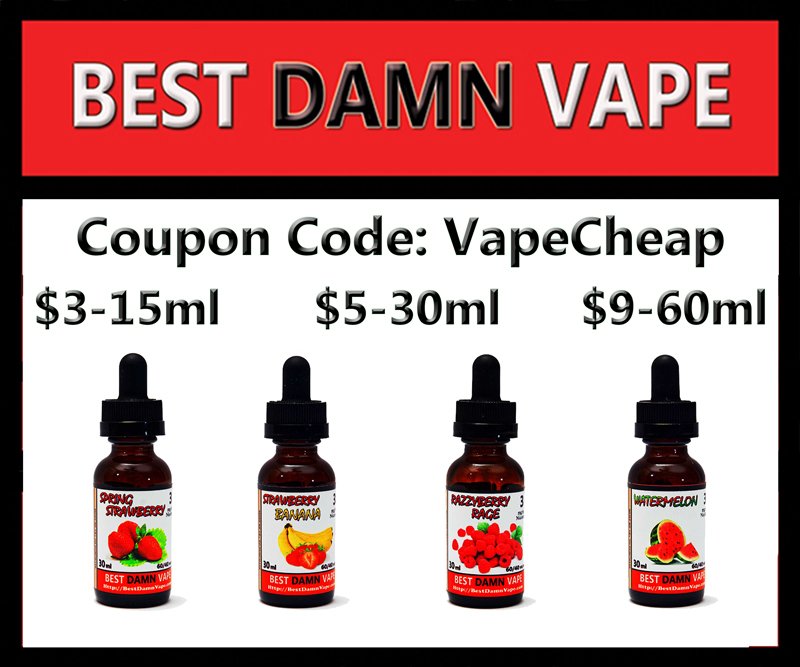 BestDamnVape's tweet photo. 2 E-juice Savings Coupons - Not One, But TWO Great Ways to Save - https://t.co/zoESr0Z1pd https://t.co/tCr5FmkxIW