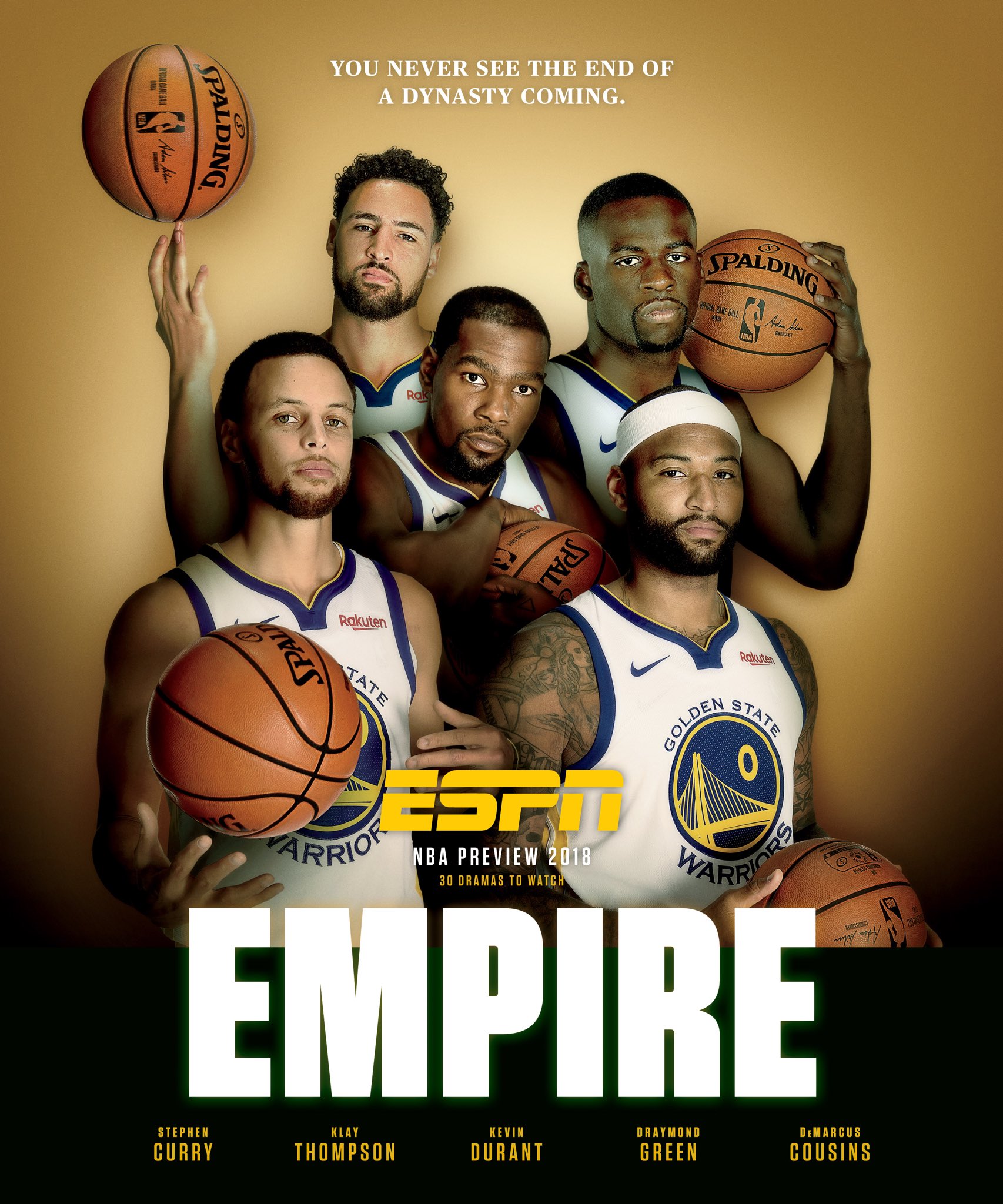 “stephen curry klay thompson kevin durant draymond green demarcus cousins”的图片搜索结果