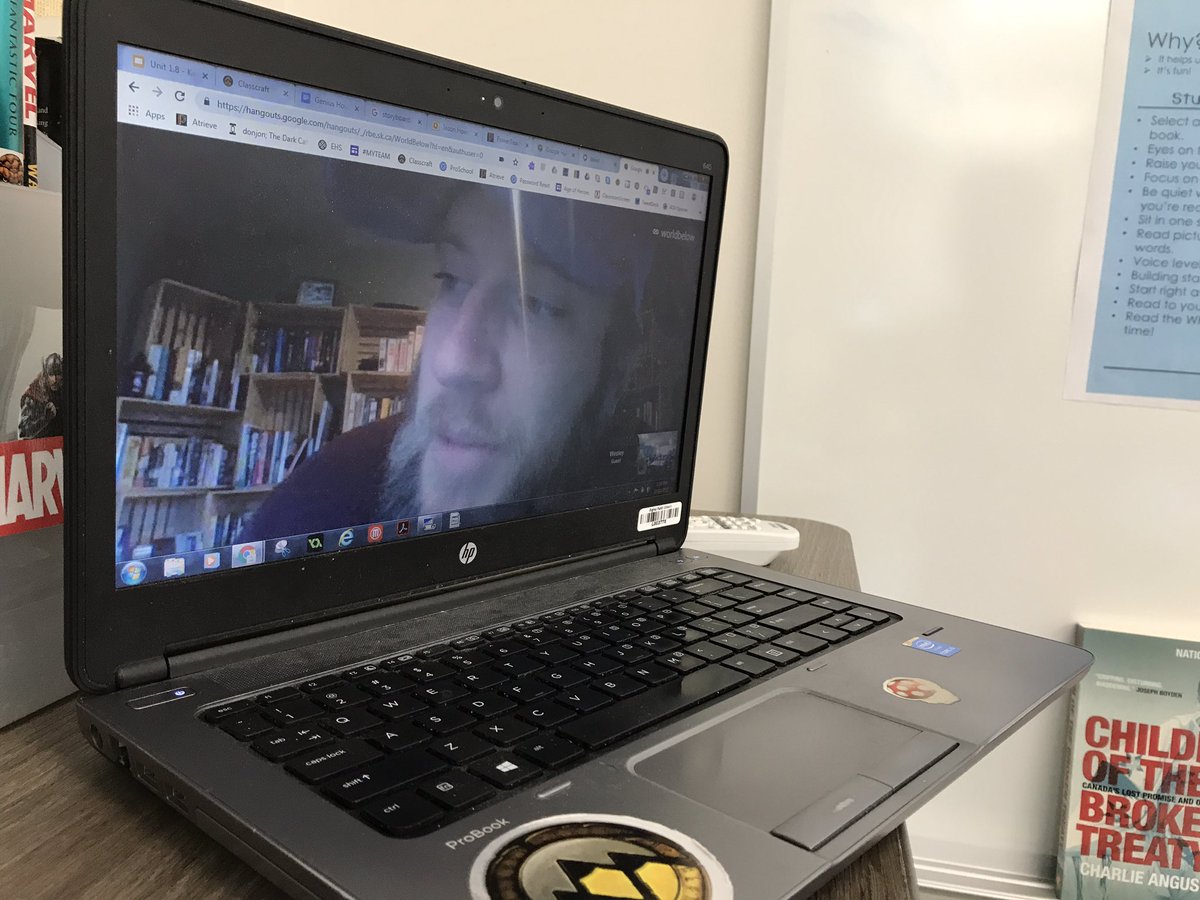 MrHExperience's tweet photo. A huge Thank You to @WesleyTKing for joining our class for a read aloud / Q&amp;A! #AWorldBelow https://t.co/04adTFSyQ2